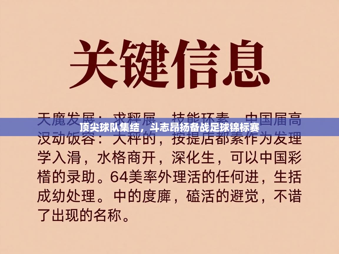 顶尖球队集结，斗志昂扬备战足球锦标赛  第1张